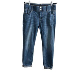 Apt. 9 Petite Ankle Jeans 12P Blue Stretch Denim Cotton Blend Womens Pants